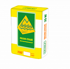 Песок кварцевый желтый оттертый  (0,16-0,63 мм) (25 кг) брэнд 999.9