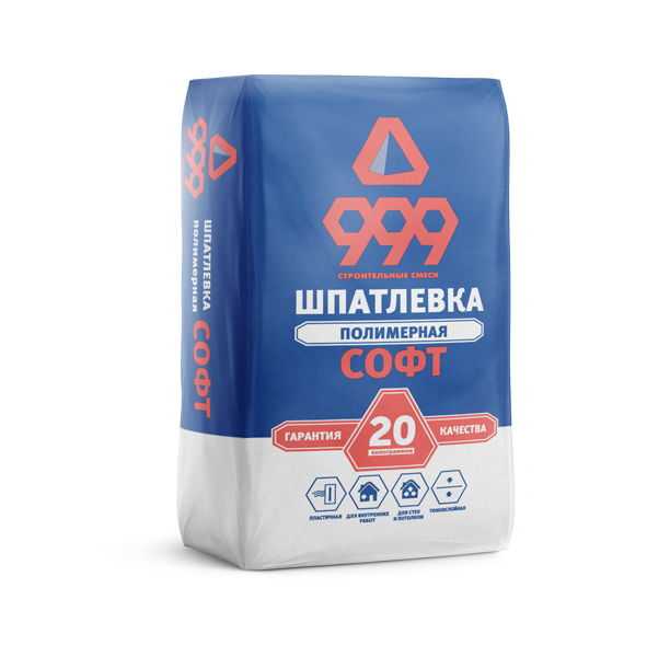 999 Софт шпатлевка полимерная (20 кг)